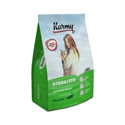 *KARMY Sterilized Взрослые кошки Лосось  Сухой корм для стерилизованных кошек и кастрированных котов - фото 46689