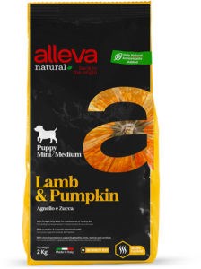 Alleva Natural Lamb & Pumpkin Puppy Mini/Medium, для щенков с ягненком и тыквой. Мини Медиум - фото 46772