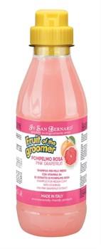 ISB Fruit of the Grommer Pink Grapefruit Шампунь для шерсти средней длины с витаминами 500 мл - фото 48525