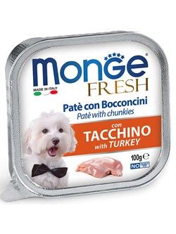 Влажный корм Monge Dog Fresh для собак, с индейкой, консервы 100 г - фото 50304