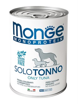 Влажный корм Monge Dog Monoprotein для собак, паштет из тунца, консервы 400 г - фото 50475