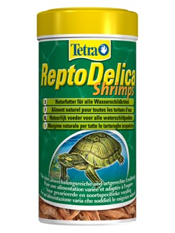 Tetra Repto Delica Shrimps креветки лакомство для водных черепах 250 мл - фото 55610