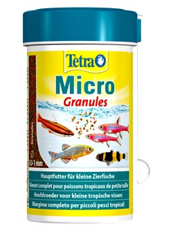 Tetra Micro Granules корм для мелких видов рыб 100 мл - фото 55671