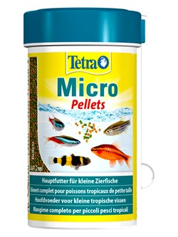 Tetra Micro Pellets корм для мелких видов рыб 100 мл - фото 55684