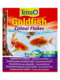 TetraGoldfish Colour корм в хлопьях для улучшения окраса золотых рыб 12 г (sachet) - фото 55797