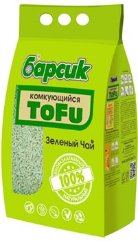 Барсик TOFU Зелёный Чай Наполнитель комкующийся 4,54л - фото 56704