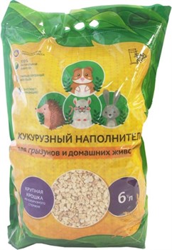 Золотой кот Наполнитель д/грызунов кукурузный 6л - фото 57347