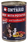 Ontario консервы для собак: говядина и картофель