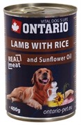 Ontario консервы для собак: ягненок и рис