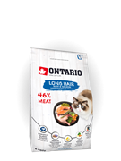 Ontario Для длинношерстных кошек, с уткой и лососем