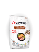 Корм Ontario для пожилых стерилизованных кошек, с курицей, Ontario Cat Sterilised 7+