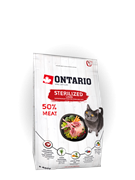 Корм Ontario для стерилизованных кошек, с ягненком