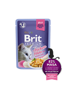 Brit Брит премиум Пауч д/кошек JELLY Chiсken fillets Кусочки из куриного филе в желе 85 г