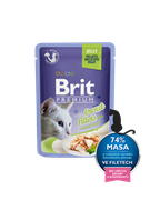 Brit Брит премиум Пауч д/кошек JELLY Trout fillets Кусочки из филе форели в желе 85 г