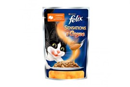ФЕЛИКС Sensations корм для кошек кусочки в удивительном соусе индейка/бекон пакетик 75г