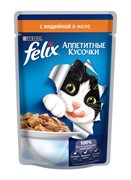 ФЕЛИКС корм для кошек кусочки в желе индейка пакетик 75г