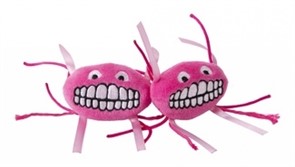 Rogz Плюшевая игрушка для кошек Flossy Grinz с кошачьей мятой, розовая