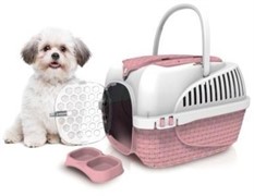 BAMA PET переноска KENNEL TOUR MAXI 59х38х37h см до 12 кг,  розовая