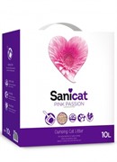 Sani Cat элитный комкующийся 100% натуральный розовый наполнитель, Лимитированная серия, Pink Passion 10 л