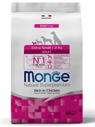 Monge Dog Extra Small корм для взрослых собак миниатюрных пород с курицей