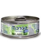 Monge Cat Natural консервы для кошек тихоокеанский тунец с курицей