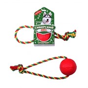 Сибирская кошка сибирский Пёс, игрушка для собак "Супермяч" на верёвке (петля)
