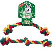 Сибирская кошка Сибирский Пёс игрушка для собаки Грейфер, цветная верёвка 3 узла
