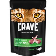 Crave корм консервированный полнорационный для кошек всех пород старше 1 года, с ягненком