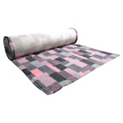 ProFleece коврик меховой В Клетку 1х1,6 м розовый/угольный