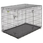 Клетка MidWest iCrate для собак 124х79х82h см, 2 двери, черная