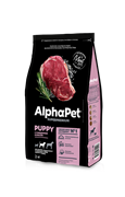 AlphaPet Superpremium сухой корм для щенков, беременных и кормящих собак с средних пород с говядиной и рисом