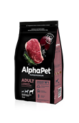 ALPHAPET SUPERPREMIUM сухой корм для взрослых собак крупных пород с говядиной и потрошками,