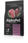 AlphaPet Superpremium для взрослых кошек (с говядиной и печенью) 7,5 кг