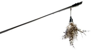 Beeztees Игрушка д/кошек Удочка со страусиными перьями, в ассорт. 70см