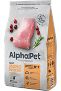 AlphaPet Superpremium MONOPROTEIN корм из индейки для взрослых кошек