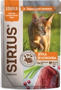 ТМ «SIRIUS» Premium пауч.д/стерилизованных кошек Утка с клюквой 85г
