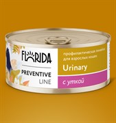 Florida Preventive Line консервы Urinary для кошек. "Профилактика образования мочевых камней" с уткой 100гр