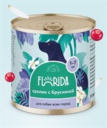 FLORIDA консервы для собак "Кролик с брусникой"