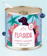 FLORIDA консервы консервы для собак "Ягненок с черникой"