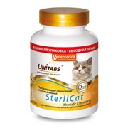 ЮНИТАБС SterilCat с Q10 Витамины для кастрированных котов и стерилизованных кошек, таблетки, № 200