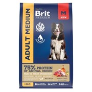 Brit сухой корм с индейкой и телятиной для взрослых собак средних пород (10–25 кг)