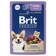 Brit пауч для взрослых собак всех пород с ягненком в соусе 85гр