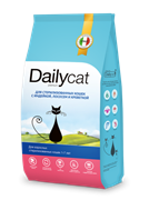 DailyCat для взрослых стерилизованных кошек с индейкой, лососем и креветкой