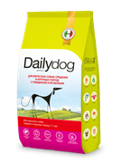 "Dailydog корм для взрослых собак средних и крупных пород с говядиной и ягненком
