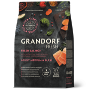 Grandorf  Fresh DOG Salmon MED&MAXI СВЕЖЕЕ ФИЛЕ ЛОСОСЯ С БАТАТОМ ДЛЯ СОБАК СРЕДНИХ И КРУПНЫХ ПОРОД