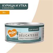 Влажный дополнительный корм Мнямс для кошек Курица с уткой в нежном желе 70 г