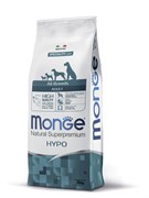 Cухой корм Monge Dog Speciality Line Hypo корм для взрослых собак, гипоаллергенный, лосось с тунцом 12 кг