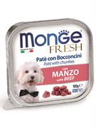 Влажный корм Monge Dog Fresh для собак, с говядиной, консервы 100 г