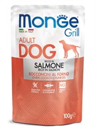 Влажный корм Monge Dog Grill для собак с лососем, паучи 100 г