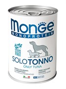 Влажный корм Monge Dog Monoprotein для собак, паштет из тунца, консервы 400 г